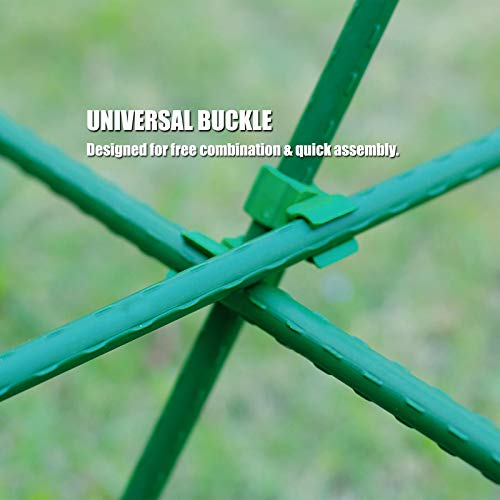 Orgrimmar 50PCS Connector Clip Set for 11mm Plant Trellis Gardening Stakes | Include A-Type Connecting Pipe, Joint Buckle Clip, Universal Buckle
