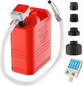 anngrowy Fuel Transfer Pump Battery Powered with Auto-Stop, Gas Can Pump Transfer with 4 Adaptors, 3.2 GPM, 51" Hose, Portable liquid Transfer Pump for Oil, Gasoline, Diesel, Kerosene, Gifts for Him - style: Auto Stop
