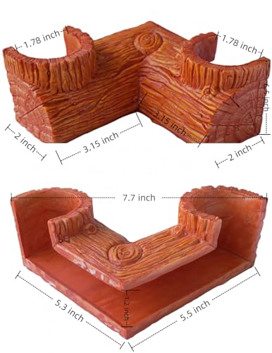 Aquarium Cave Corner Decoration, Natural Wood-Like Fish Tank Cave Hideout for Aquarium