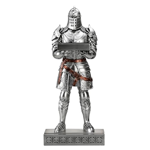 King's Guard Headphone Stand Watch Display Stand Jewelry Bracelet Necklace Holder Trays Towers Warrior Knight Mobile Phone Stand for Office & Home 12.20 Inch (Silver) - color: Silver