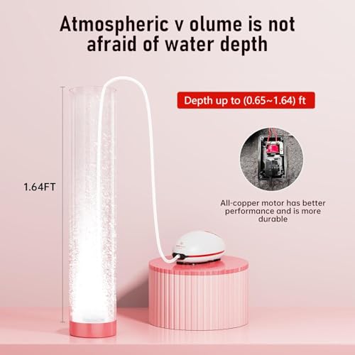 AQUASMITH 1w Ultra Quiet Aquarium Air Pump, Aquarium Aerator Adjustable Airflow, Single Hole Suitable for 20 to 40 GPH Fish Tank - size: 1 W Single hole（ Applies to 0-40 gallon）