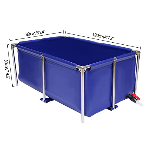 127 Gallon KOI Aquarium Tank Above Ground Fish Pond, Foldable Pool Canvas Fish Pond Reservoir, Portable Koi Breeding Pond Water Storage Tank