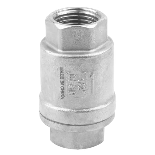1/2 Inch Vertical Check Valve SUS304 Spring Loaded Check Valve in-line Low Cracking Pressure CF8M WOG 1000 - size: 0.5 Inch, style: Spring