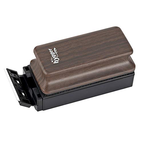 hygger Aquarium Strong Magnetic Cleaner Algae Magnet Cleaning Tool with Scraper Floating Brush for Fish Glass Tank M - style: For 3/8" to 3/5" thickness Glass Tank