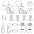 Pump Parts Compatible with Spectra S2 S1 9 Plus SG for Spectra Breast Pump Parts Replacement Kit Accessory 24mm Flange Duckbill Valve Tubing Bottle Connector Backflow Protector
