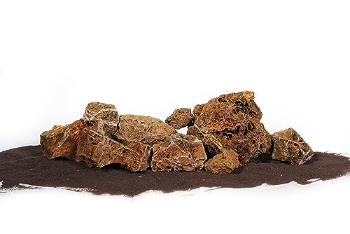 LANDEN Maple Leaves Stone Natural Rocks (18lbs, 3~9 inches,9pcs) for Aquarium, Paludarium, Terrariums, Decorative of Forest Creeks, lakesides, and Streams - size: 14 Maple Leaves Stone(3-9 inches,18lbs)