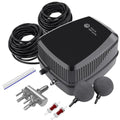 AquaMiracle All-in-One Koi Pond Aerator for Outdoor Ponds up to 1500 Gallons, Pond Air Pump Pond Aeration System with 2-Outlet Manifold Airline Tubing Air Stones Check Valves - size: Up to 1500 Gallon