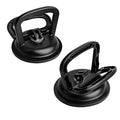 FCHO Glass Suction Cup Heavy Duty Aluminum Vacuum Plate Puller Handle Holder Hooks Duty Galss Lifting/Tile Suction Cup Lifter/Moving Glass/Pad for Lifting (Black, 2Pack) - color: Black
