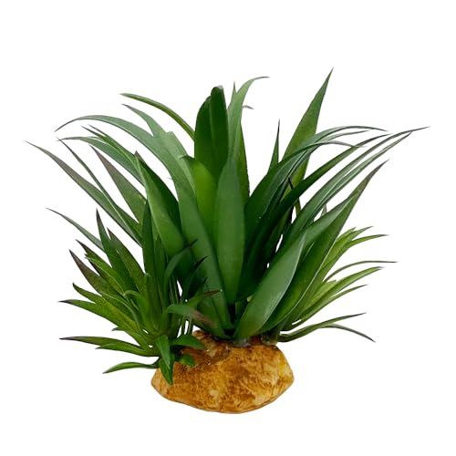 Reptile Artificial Plants Succulent Terrarium Decorative Desert Rainforest Plant Lizard Beard Chameleon Gecko Snake Amphibious Sea Turtle Tank Accessory (Agave-Set) - color: Agave-set