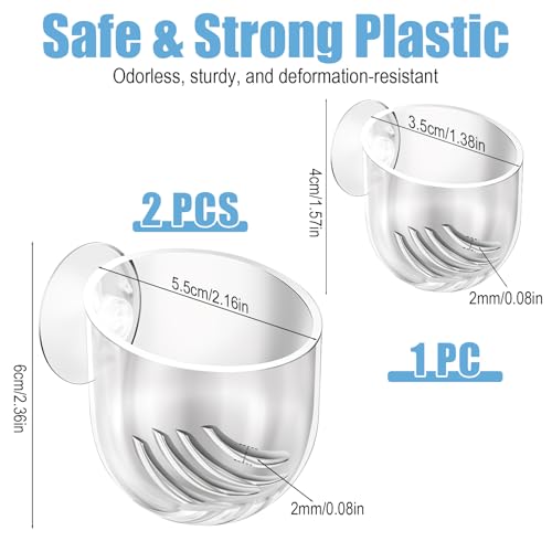 3 Pcs Fish Tank Plant Holder, 2 Size ABS Suction Cup Aquarium Plant Holder Transparent Fish Tank Plants Pots Aquatic Plants Cup for Aquascape Decoration