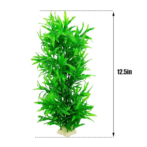 Tfwadmx Plastic Fish Tank Plants Decoration Artificial Seaweed Ornament for Fish Tank Decor Plastic Plant for Betta Shrimp 2 Pcs About 13 inch - color: Green-13''(2pcs)