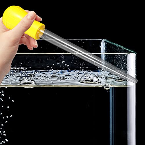 2pcs Aquarium Coral Feeder Fish Feeder Waste Clean Tool Manual Cleaner Water Changer Fish Tank Cleaning Tool Siphon Dropper Waste Aquatic Bottom Feeder Pipette - color: As Shown
