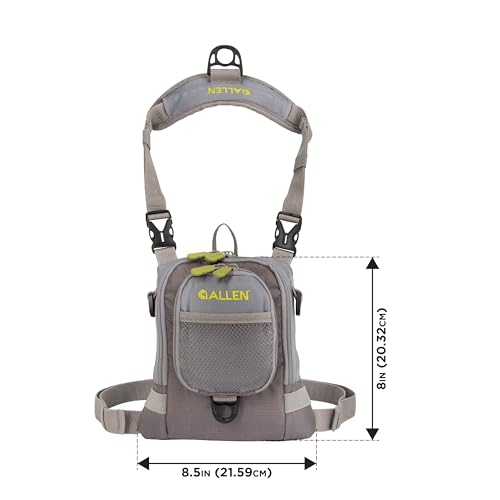 Allen Company Bear Creek Micro Fly Fishing Chest Pack - color: Gray/Lime