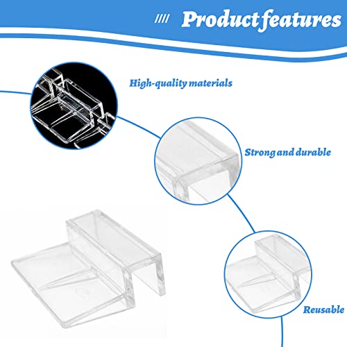 Suxgumoe Aquarium Cover Clip, 8 Pcs Universal Lid Clips for Rimless Aquariums (10MM) - color: 10MM