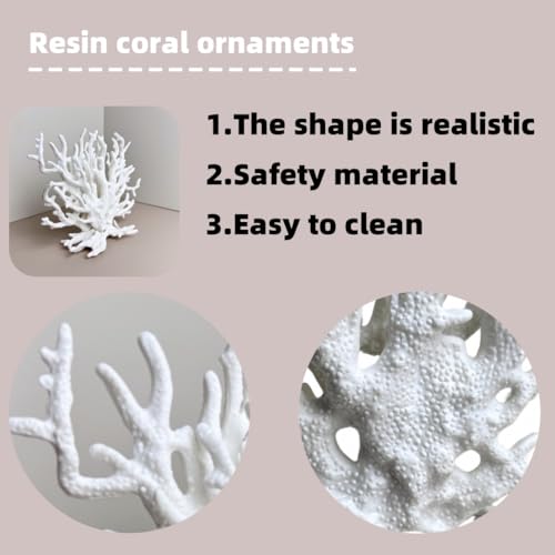 Fish Tank Decorations,Aquarium Corals Decoration, Aquarium Ornaments, Fish Tank Coral, Aquarium Corals Decoration, Fish Decorations for Aquarium (White, Medium) - color: White
