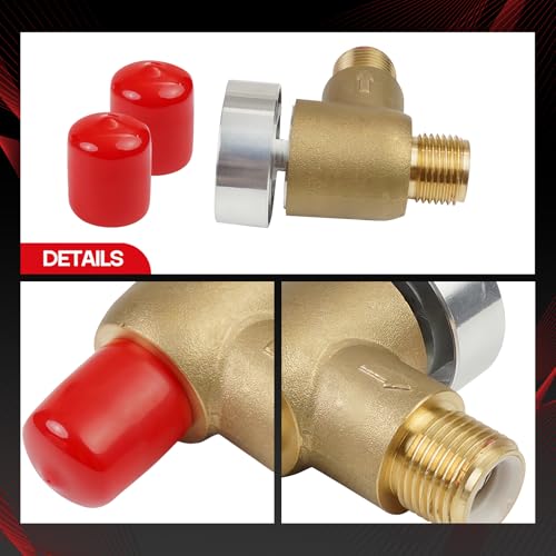 571-VAC-CHK-A Brass RV Vacuum Breaker – 1/2 DN Male - Works with RVs, Travel Trailers & Camper Vans, Ideal for Black Tank Water Systems, Brass Build
