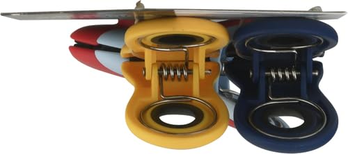 OXO All Purpose Magnetic Clips, 1 EA (Pack of 2) - color: Navy Blue/Yellow/Red & Light Blue, size: 4 Piece All-Purpose Set (Pack of 2)