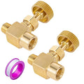 2 Piece Heavy Duty Brass Instrument Replacement Control Needle Valve 1/4" Npt Female X 1/4" Npt Male Connection - size: 2 PCS 1/4 " Female * 1/4"Male needle valve