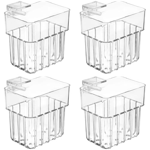 NOLITOY 4pcs Aquarium Holders Transparent Aquatic Cups for Fish Tanks Hanging Planter for Plants Easy Installation Compatibility Aquarium Accessories