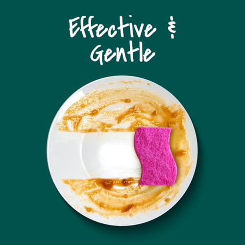 Scotch-Brite Delicate Clean Non-Scratch Scrub Sponge, 3 Nonscratch Kitchen Sponges for Gentle Cleaning of Porcelain, Fine china, Stemware, Nonstick Pots and Pans, Mirrors, Faucets, and More