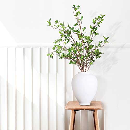 Melorca&Guilla Artificial Plants,3PCS 43.3" Green Faux Branches for Vase,Artificial Plants & Flowers Faux Greenery Stems Fake Plants for Shop Garden Office Home Décor - color: Green Milan