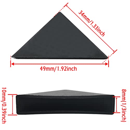 8mm(1/3inch) Black Triangle Shape Plastic Glass Corner Protector,Collision-Proof Right-Angle Plastic Corner Guard for Furniture,Wood Planks,Picture Frame, Painting, Shipping, Packing(40pcs) - size: 1.3x1.3x0.3