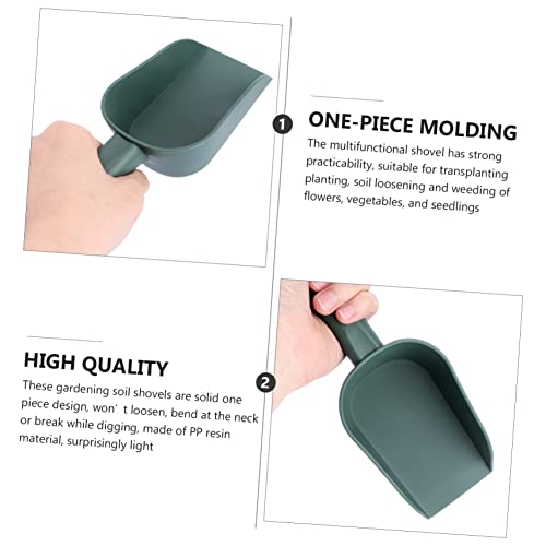 SUPVOX 4pcs Plastic Soil Scoop Lightweight Gardening Shovel for Use for Potting Soil Fertilizer Cat Litter and Bird Feeders Wine