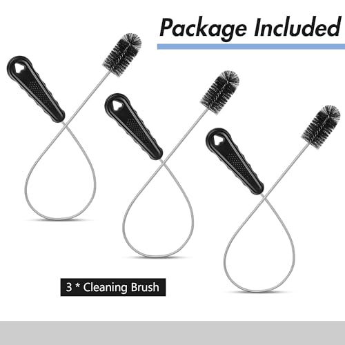 3 Pcs Condensate Trap Flexible Drain Brush, 16 Inch AC Drain Line Cleaning Brush for AC & HAVC Condensate P Trap, Black - color: Black, size: 16 Inch