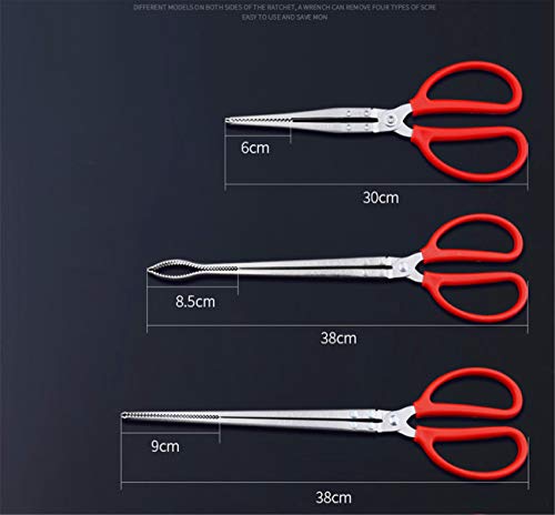 Zzooi Extra Long Stainless Steel Scissors Grasp Long Needle Nose Plier