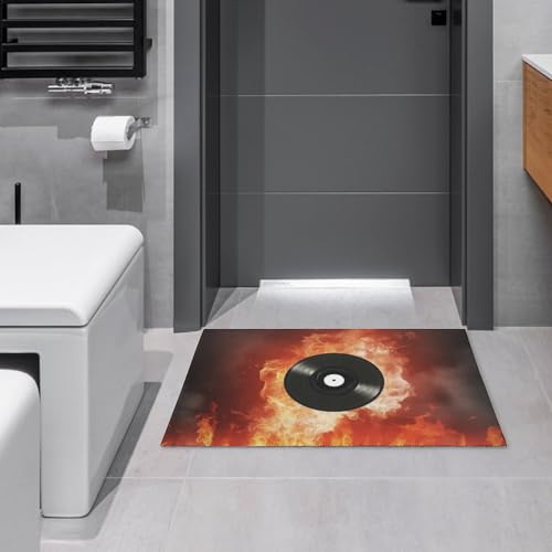 Outdoor Door Mat 15.7" X 23.6" Non-Slip Doormat Fire DVD Front Door Mats Quick Dry Welcome Mats for Outdoor Indoor Entrance Mat Home Decor Floor Mats for Patio - color: Fire Dvd