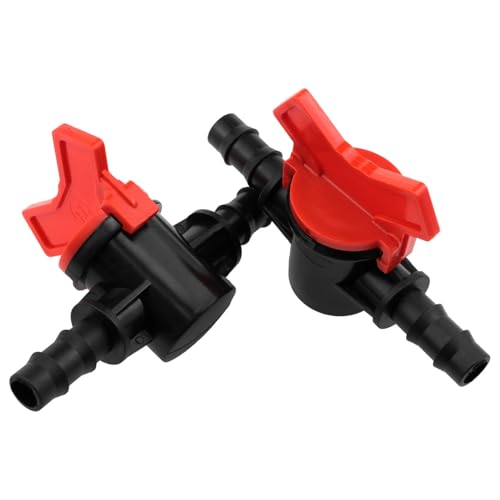 3/8 Inch In-Line Barb Ball Valve Shutoff Switch 3/8" Ball Valve for Drip Irrigation or Aquarium Hose Barb Control Flow 4PCS