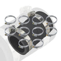10Pcs Narrow Band 9mm Steel Adjustable Hose Clamp Hoop 32-50mm HC32-50/9 (32-50mm) - size: 32-50mm