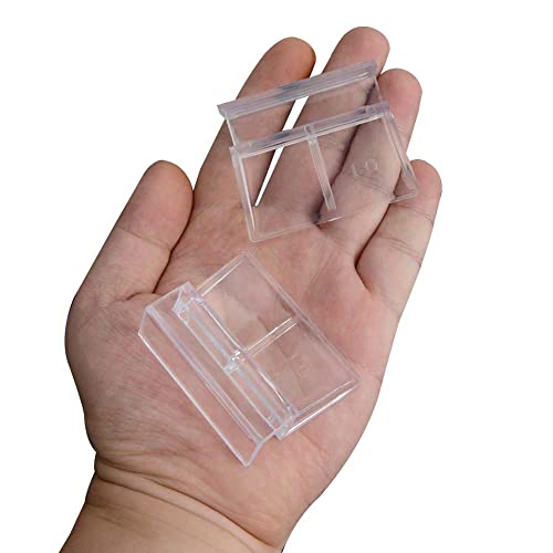 Saim Acrylic Aquarium Cover Clip,Clear Fish Tank Glass Cover Clip Support Holder,Universal Lid Clips for Rimless Aquariums (10mm), 8 PCS