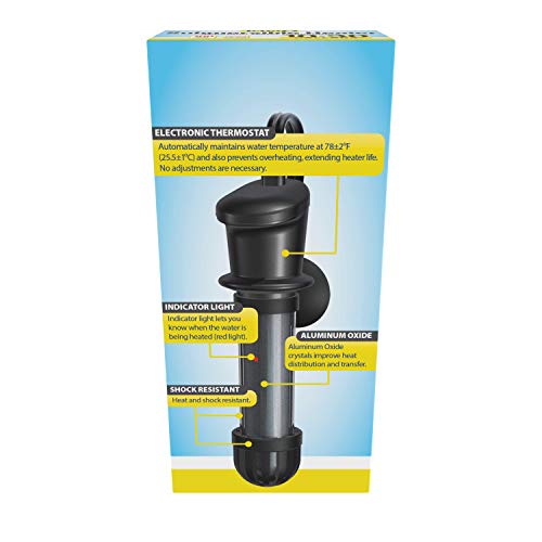 Tetra 26446 HT Submersible Aquarium Heater With Electronic Thermostat, 100-Watt, Multicolor, 10-30 Gallon - size: 10-30 Gallon