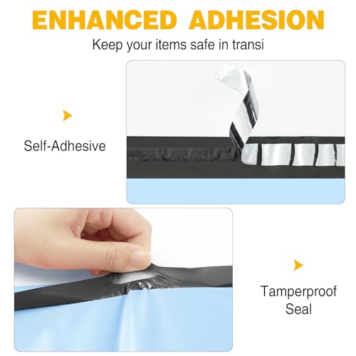 Famagic Poly Mailers 10x13 Inches 200 Pcs Light Blue Packaging Shipping Bags Mailing Envelopes Bag Self Seal Waterproof and Tear-Proof Poly Mailers Bags for Small Business Clothing Boutique - color: Light Blue, size: 10x13