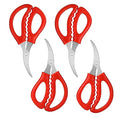 Calary 4Pcs Seafood Scissors Crab Scissors Seafood Shears Multifunctional Crab Leg Crackers and Tools - size: 4 pieces