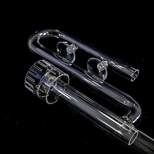 FZONE Aquatic Glass Lily Pipe Inflow with Surface Skimmer for Aquarium Filter 5/8''(16/22mm) Tubing