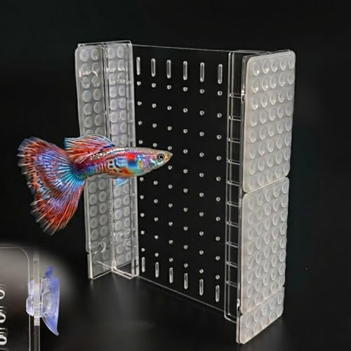 LIYAOLI Fish Tank Divider, 8"x9" Acrylic Aquarium Divider Clear Adjustable with Suction Cups for 5 Gallon Fish Tank - size: 8‘’x9''(5 gallon)