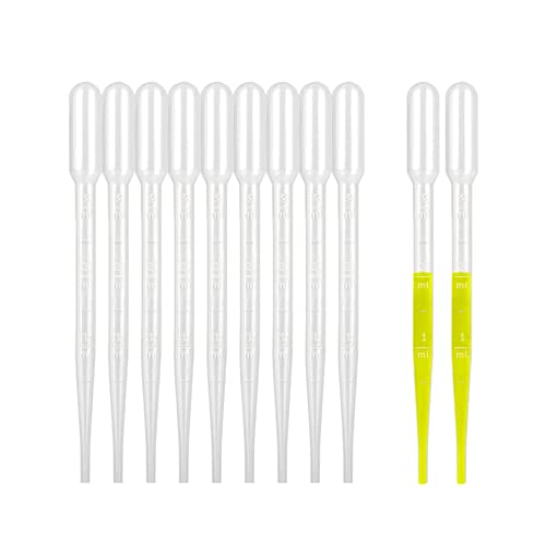 moveland 3ml Disposable Plastic Dropper Pipettes, Calibrated Dropper Suitable for Science Laboratory, DIY Art (15) - size: 3 ML