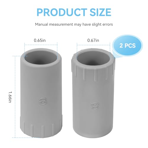 Magluv 2 Pack Rubber Adapter for Fluval Ribbed Hosing 104/105/106/204/205/206, Aquarium Tubing Connectors for Fluval Rubber Hose Connector Fluval 206 Replacement Parts, A20016