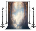 Kate 10×10ft (3×3m) European Medieval Castle Photo Backdrop Fantasy Sky White Clouds Stone Columns Interior Photography Background for Photo Studio Photographer Props