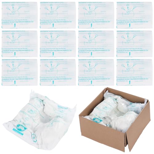 Foam Bags For Shipping 12 PCS 18×23 Inch, Handy Temperature-Activated Expanding Pouches, Instant Pack Quick Packaging - Protective Parcel Solution - color: 12 PCS, size: 23 × 18 inch