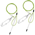 Soulchen 2 Pcs 3ft Heavy Duty Fish Stringer with Shark Clip Stainless Steel Cable Fish Holder Spearfishing Stringer for Scuba Diving Freediving Spearfishing Kayak Fishing and Game - color: Green