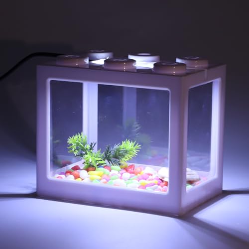 Mini Aquarium Lamp, USB Aquarium Light, LED Desktop Fish Tank Light, Small Decoration Aquarium Light, Aquarium Accessories, White Light - color: White