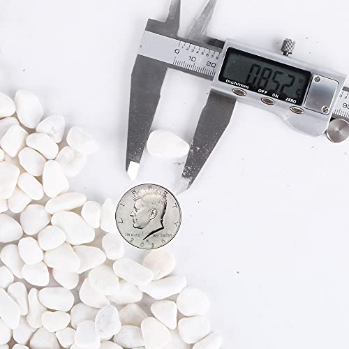 White Pebbles for Plants Garden 18 lb White Rocks Gravel Decorative Stones Landscaping Vase Fillers 1/2" - size: 18LB, style: White