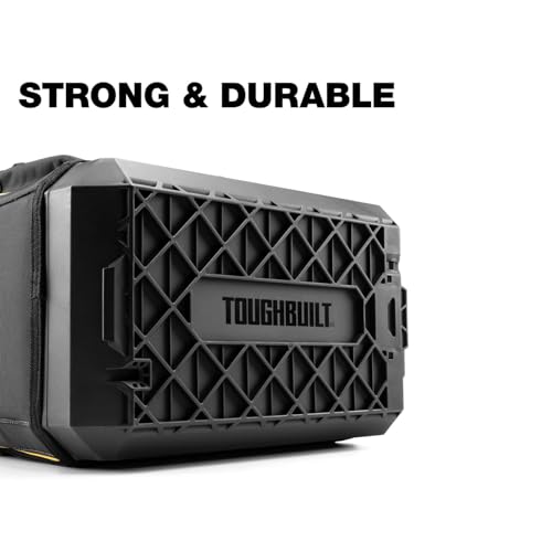ToughBuilt – StackTech 11" Zippered Tool Bag, Auto-Locking System with Wide Opening, 1680D Fabric & Waterproof Hard Base for Jobsite Organization (TB-B1-S-60C) - size: 11" Tool Bag