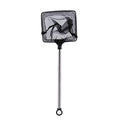 Zerodis Fish Tank Landing Net Fish Tank Cleaning Tools Adjustable from 16Cm to 44Cm with Hanging for Aquarium Shrimp Square Round Landing Net Telescopic - size: Square