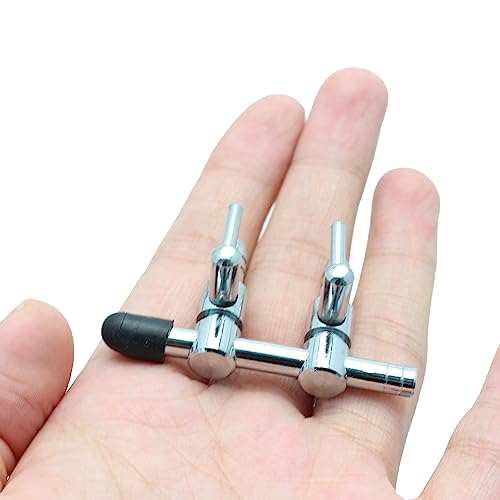 TAODAN 2PCS 2-Way Aquarium Metal Gang Manifold Air Line Control Valve Air Tap Air Splitter Stainless Steel Air Flow Splitter Pump Lever Valve - size: 53x28x22mm 2-Way