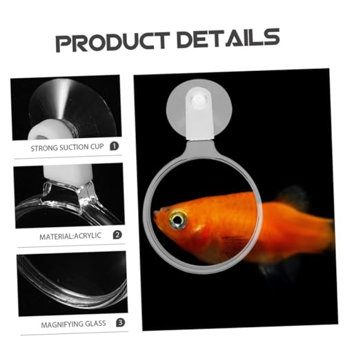 CALLARON 4pcs Acrylic Cup Lens for Fish Tank Viewing for Observing Animals User-Friendly Design for Easy Installation and Use