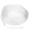 M METERXITY Vinyl Tubing 12mm ID x 14mm OD 30ft Flexible Plastic Tube with 2 Hose Ties, Lightweight Hybrid PVC Hose for Water Gardening/Airline/Aquarium Tubing [Clear] - size: 12mm ID x 30ft